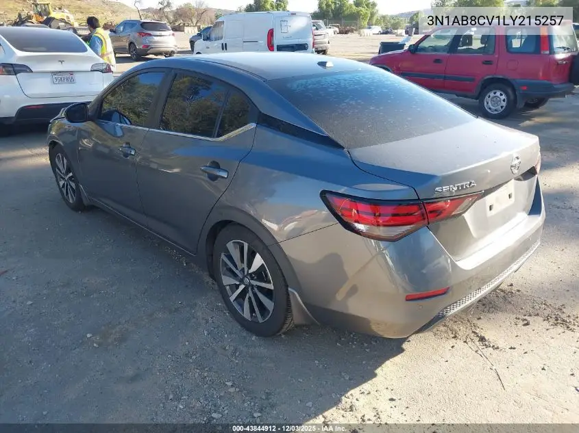 3N1AB8CV1LY215257 2020 Nissan Sentra Sv Xtronic Cvt