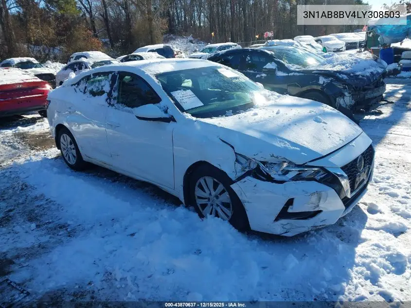 3N1AB8BV4LY308503 2020 Nissan Sentra S Xtronic Cvt