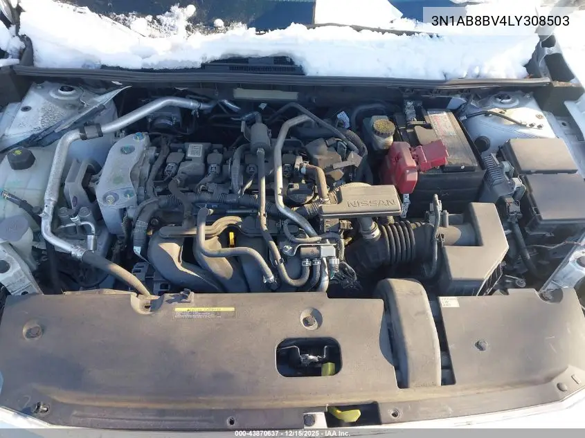 3N1AB8BV4LY308503 2020 Nissan Sentra S Xtronic Cvt