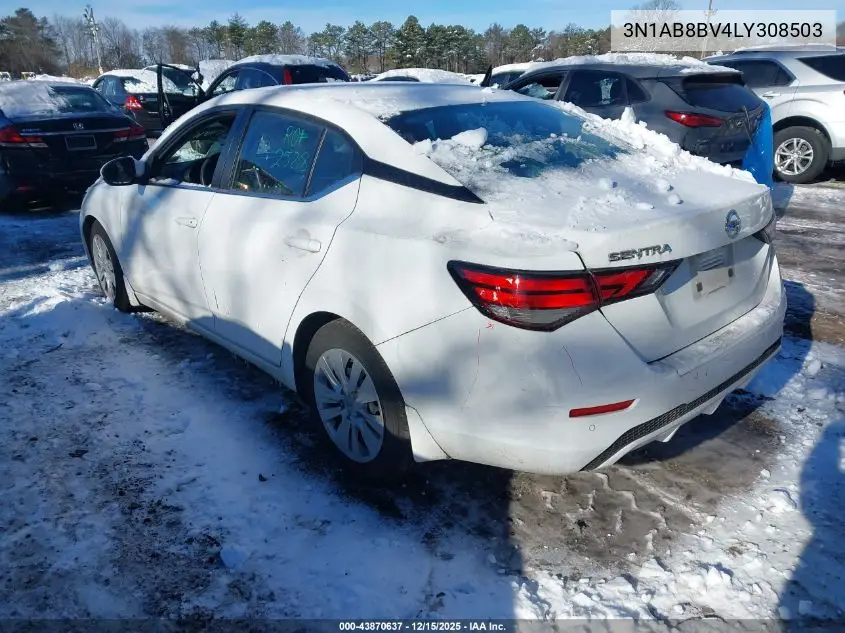 3N1AB8BV4LY308503 2020 Nissan Sentra S Xtronic Cvt