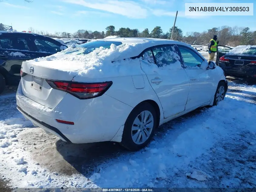 3N1AB8BV4LY308503 2020 Nissan Sentra S Xtronic Cvt