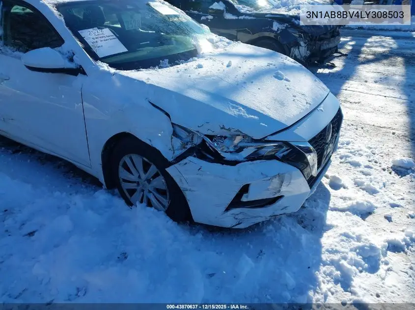 3N1AB8BV4LY308503 2020 Nissan Sentra S Xtronic Cvt