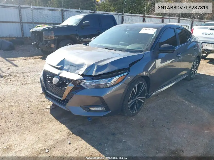 3N1AB8DV7LY287319 2020 Nissan Sentra Sr Xtronic Cvt