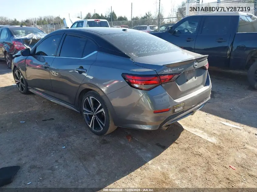 3N1AB8DV7LY287319 2020 Nissan Sentra Sr Xtronic Cvt