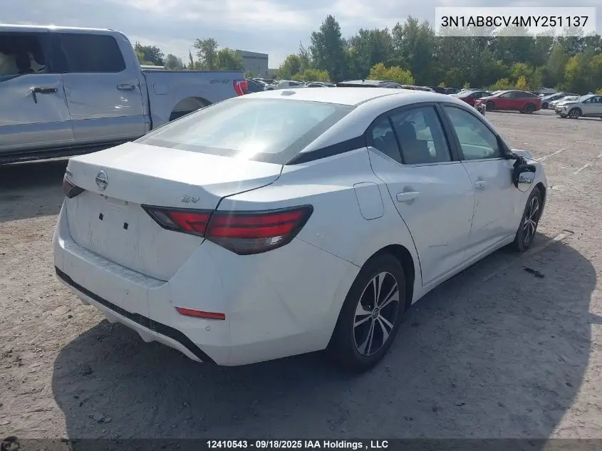 3N1AB8CV4MY251137 2021 Nissan Sentra