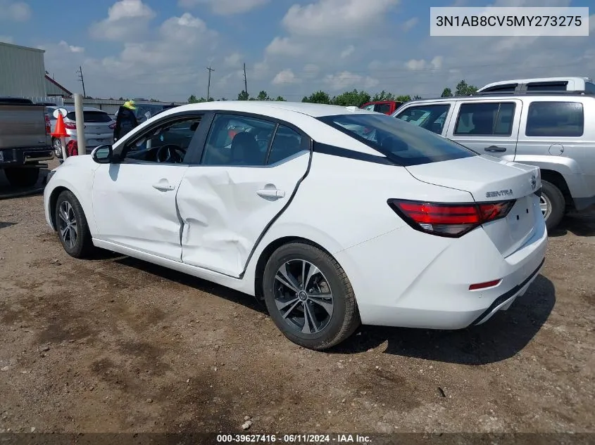 2021 Nissan Sentra Sv Xtronic Cvt VIN: 3N1AB8CV5MY273275 Lot: 39627416