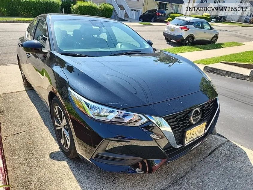 2021 Nissan Sentra Sv VIN: 3N1AB8CV9MY265017 Lot: 39832431