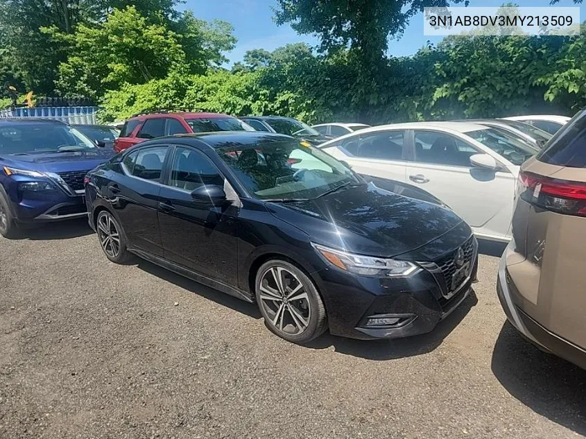 2021 Nissan Sentra Sr VIN: 3N1AB8DV3MY213509 Lot: 39832432