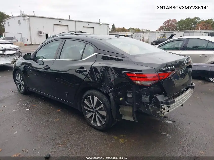 3N1AB8CV3MY235141 2021 Nissan Sentra Sv Xtronic Cvt