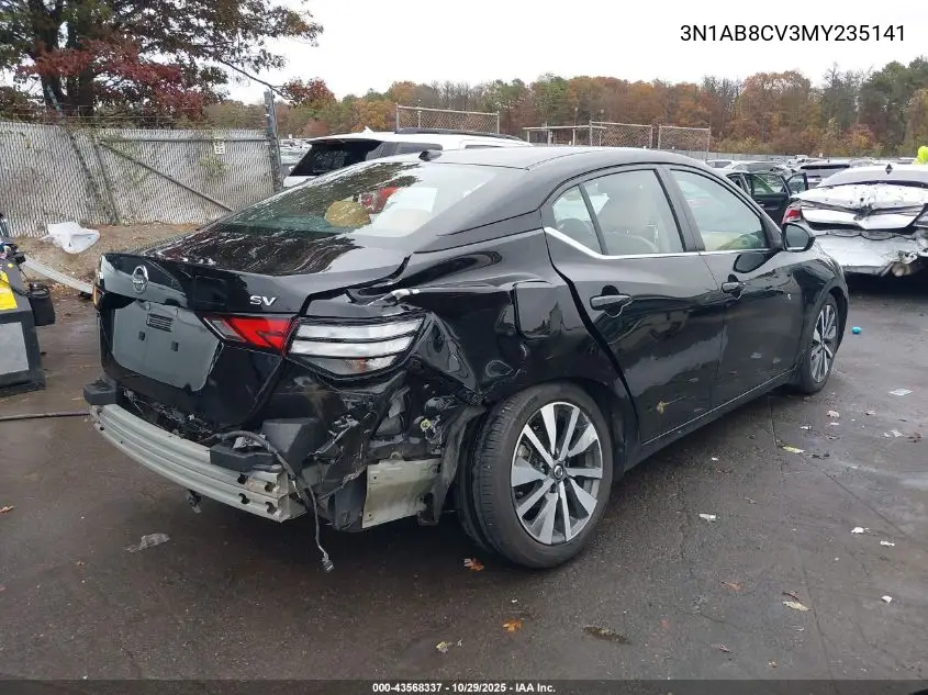 3N1AB8CV3MY235141 2021 Nissan Sentra Sv Xtronic Cvt
