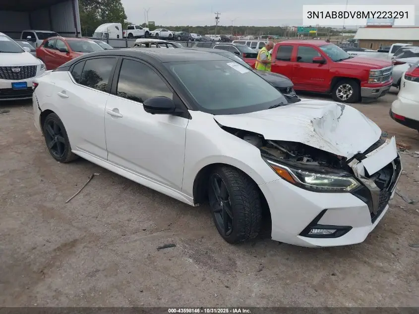 3N1AB8DV8MY223291 2021 Nissan Sentra Sr Xtronic Cvt