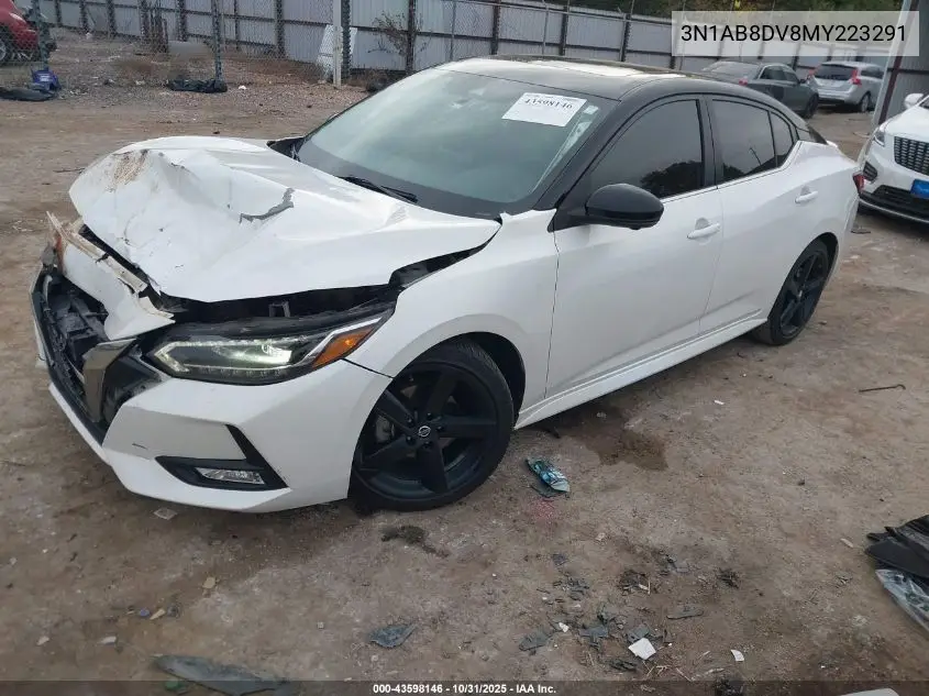 3N1AB8DV8MY223291 2021 Nissan Sentra Sr Xtronic Cvt