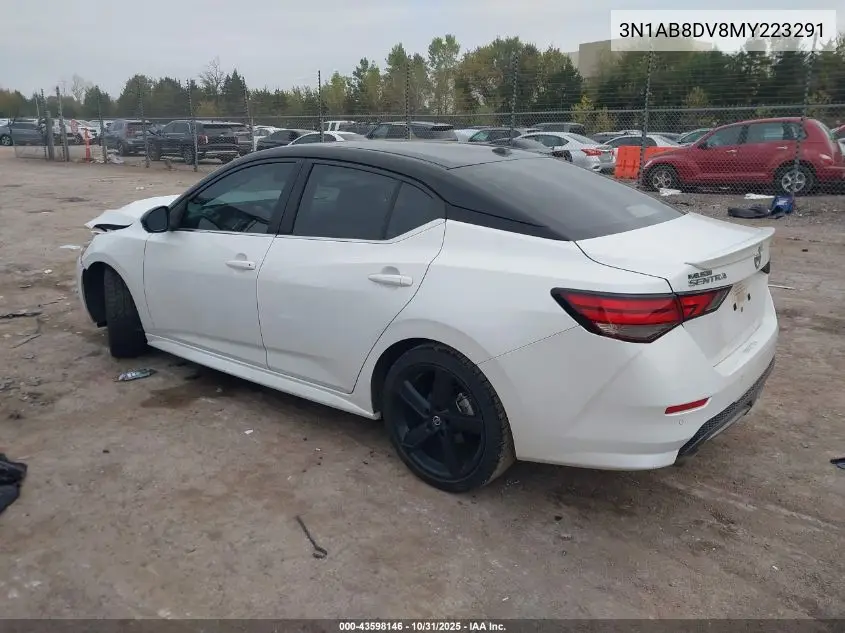 3N1AB8DV8MY223291 2021 Nissan Sentra Sr Xtronic Cvt