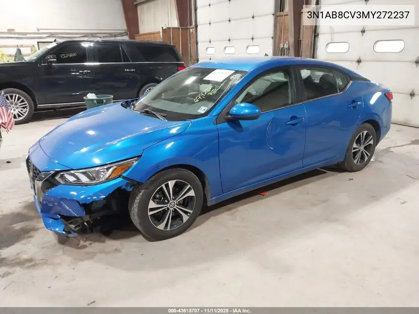 3N1AB8CV3MY272237 2021 Nissan Sentra Sv Xtronic Cvt