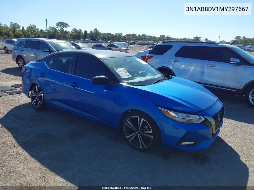 3N1AB8DV1MY297667 2021 Nissan Sentra Sr Xtronic Cvt