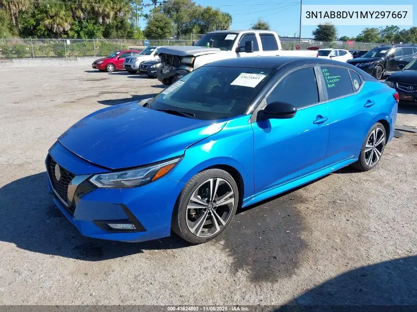 3N1AB8DV1MY297667 2021 Nissan Sentra Sr Xtronic Cvt