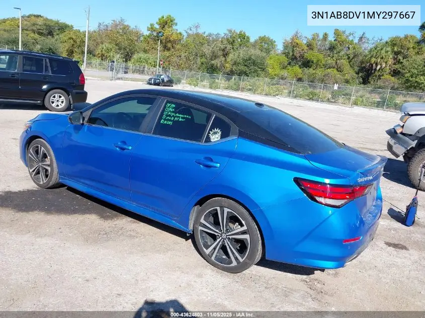 3N1AB8DV1MY297667 2021 Nissan Sentra Sr Xtronic Cvt