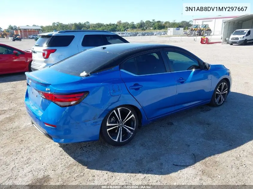 3N1AB8DV1MY297667 2021 Nissan Sentra Sr Xtronic Cvt