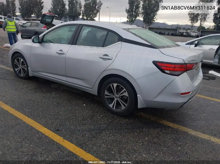3N1AB8CV6MY311824 2021 Nissan Sentra Sv Xtronic Cvt