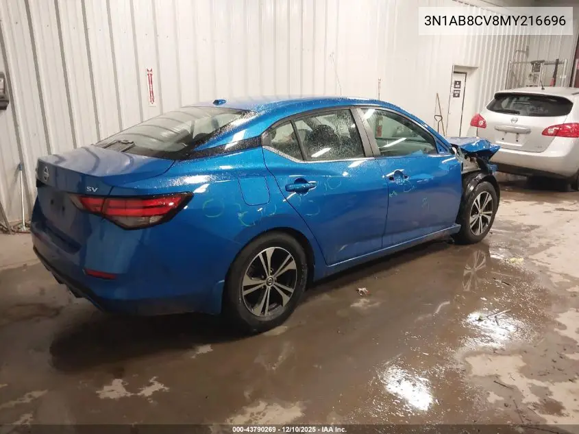 3N1AB8CV8MY216696 2021 Nissan Sentra Sv Xtronic Cvt