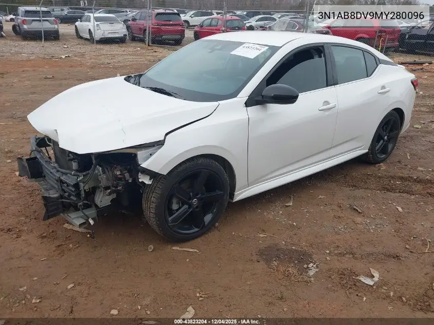 3N1AB8DV9MY280096 2021 Nissan Sentra Sr Xtronic Cvt