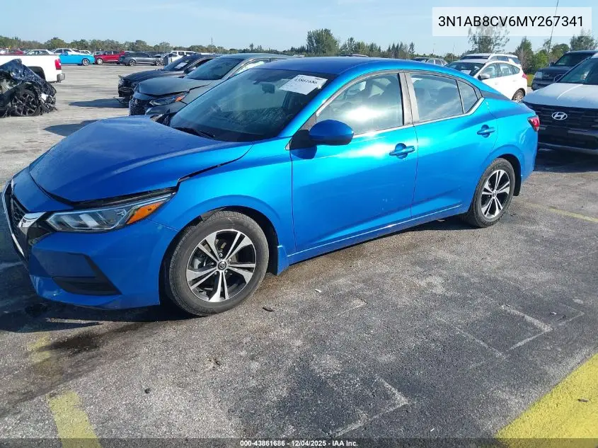 3N1AB8CV6MY267341 2021 Nissan Sentra Sv Xtronic Cvt