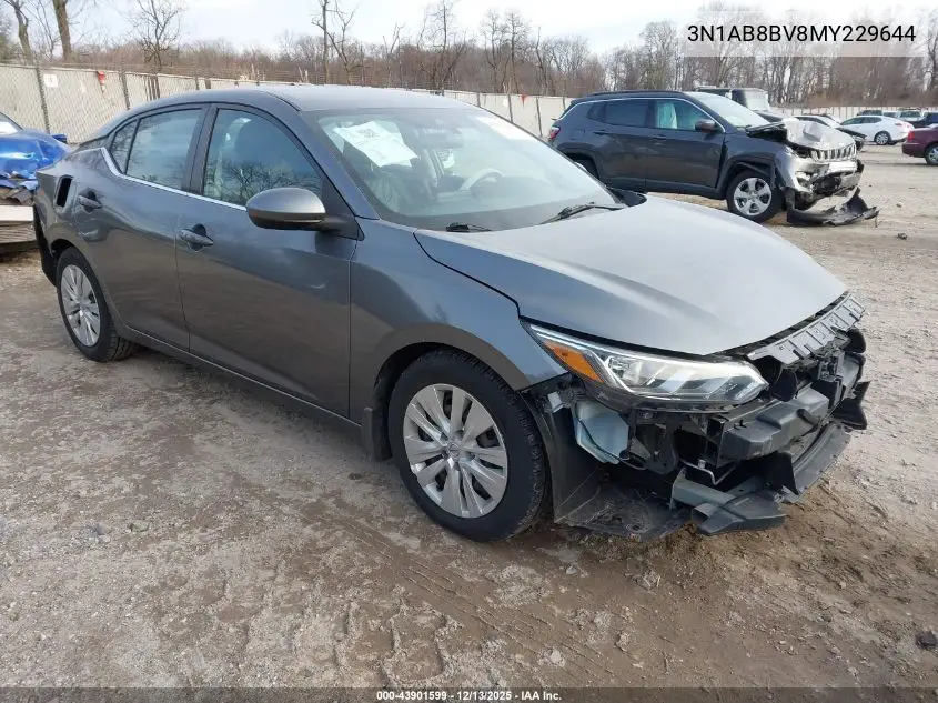 3N1AB8BV8MY229644 2021 Nissan Sentra S Xtronic Cvt
