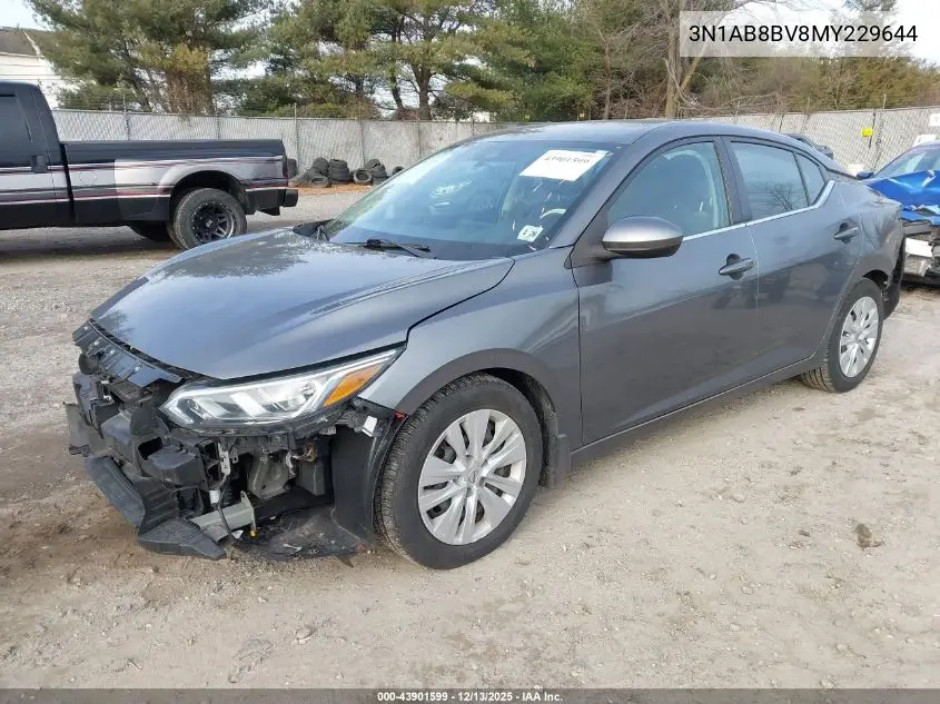 3N1AB8BV8MY229644 2021 Nissan Sentra S Xtronic Cvt