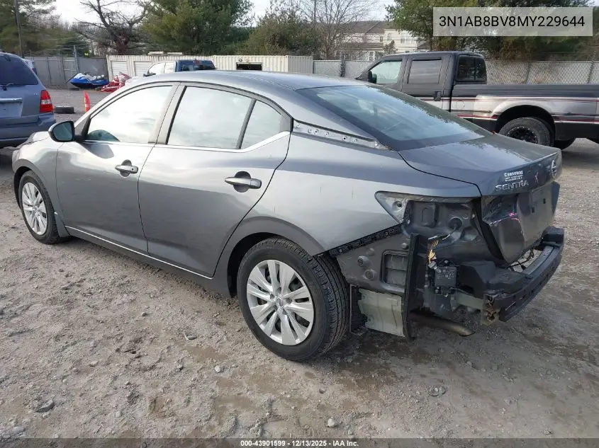 3N1AB8BV8MY229644 2021 Nissan Sentra S Xtronic Cvt