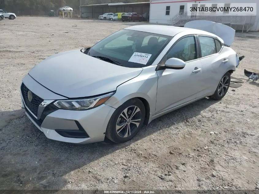 3N1AB8CV0MY268470 2021 Nissan Sentra Sv Xtronic Cvt
