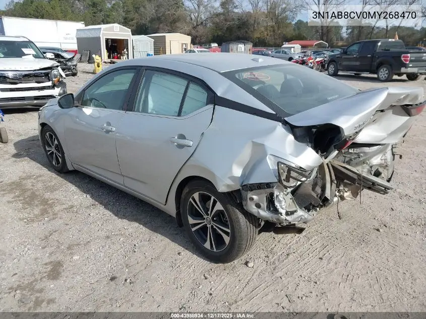3N1AB8CV0MY268470 2021 Nissan Sentra Sv Xtronic Cvt
