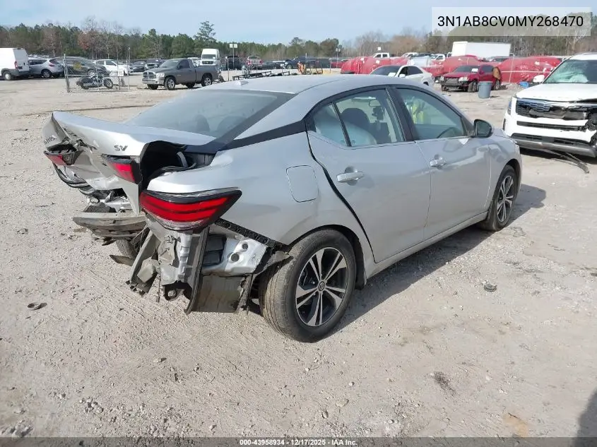 3N1AB8CV0MY268470 2021 Nissan Sentra Sv Xtronic Cvt