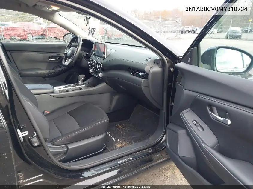 3N1AB8CV0MY310734 2021 Nissan Sentra Sv Xtronic Cvt