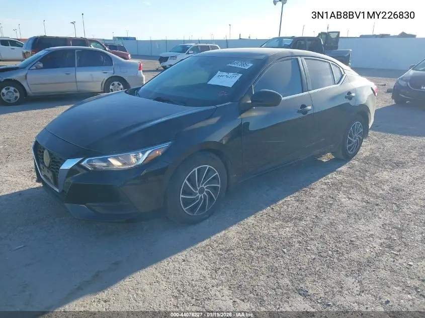 3N1AB8BV1MY226830 2021 Nissan Sentra S Xtronic Cvt