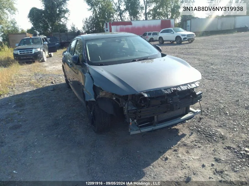 3N1AB8DV6NY319938 2022 Nissan Sentra