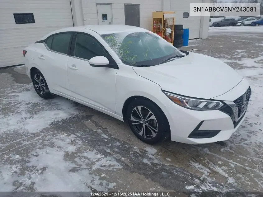 3N1AB8CV5NY243081 2022 Nissan Sentra