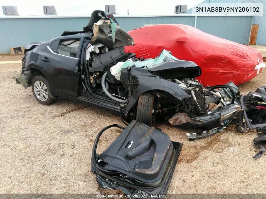 3N1AB8BV9NY206102 2022 Nissan Sentra S Xtronic Cvt