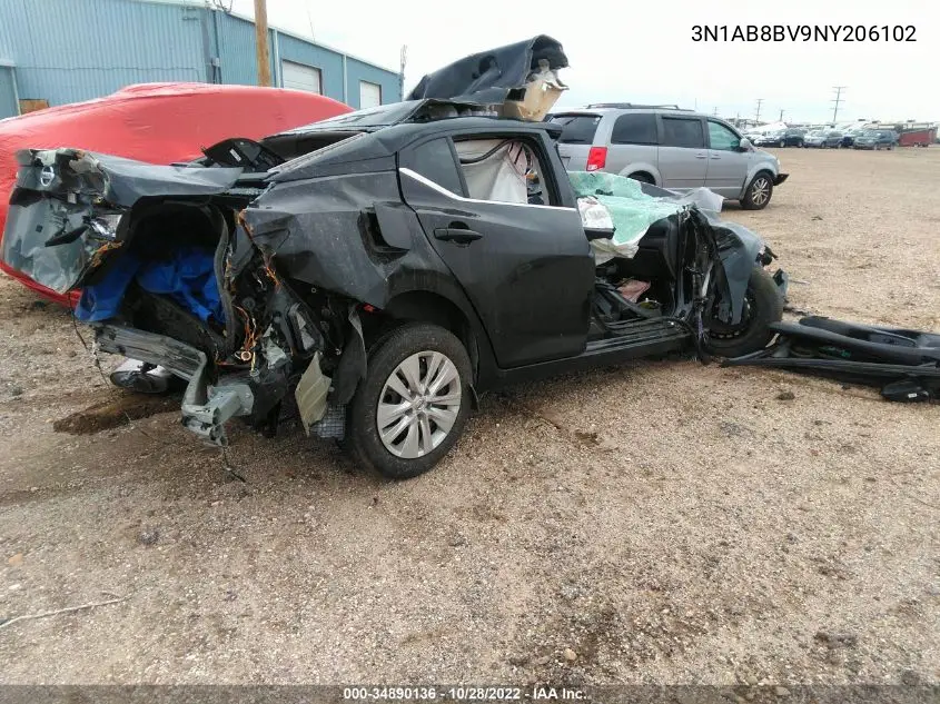 3N1AB8BV9NY206102 2022 Nissan Sentra S Xtronic Cvt