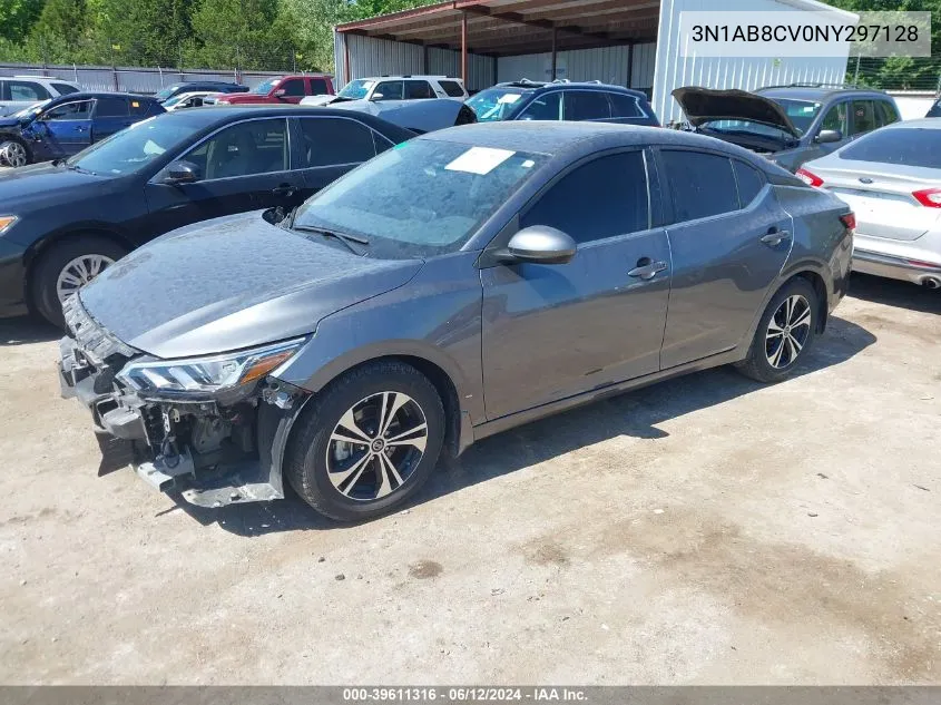 3N1AB8CV0NY297128 2022 Nissan Sentra Sv Xtronic Cvt