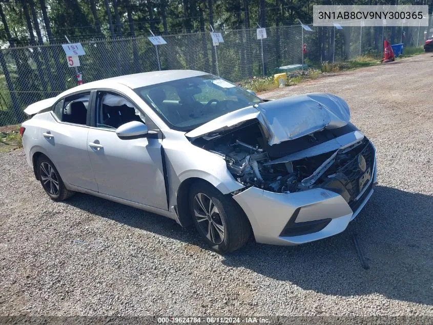 3N1AB8CV9NY300365 2022 Nissan Sentra Sv Xtronic Cvt