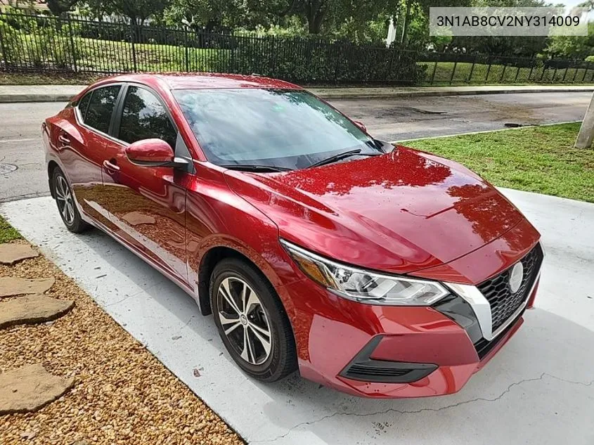 2022 Nissan Sentra Sv VIN: 3N1AB8CV2NY314009 Lot: 39832491