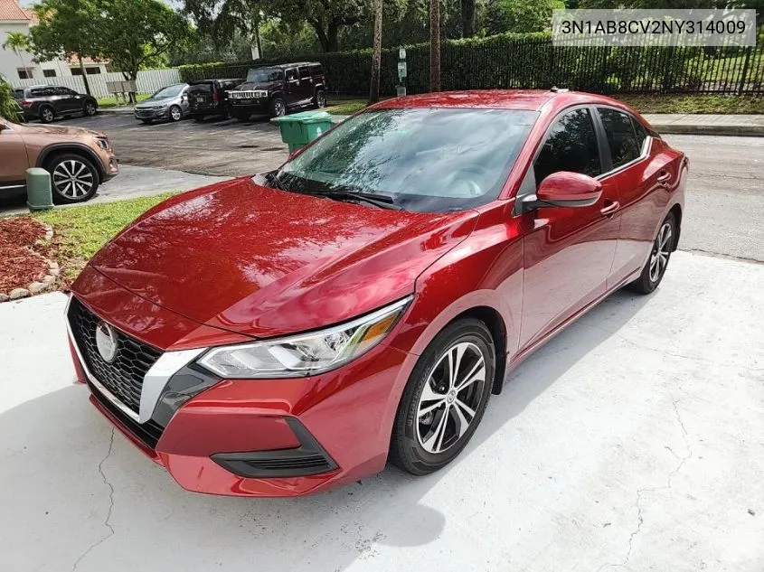 2022 Nissan Sentra Sv VIN: 3N1AB8CV2NY314009 Lot: 39832491