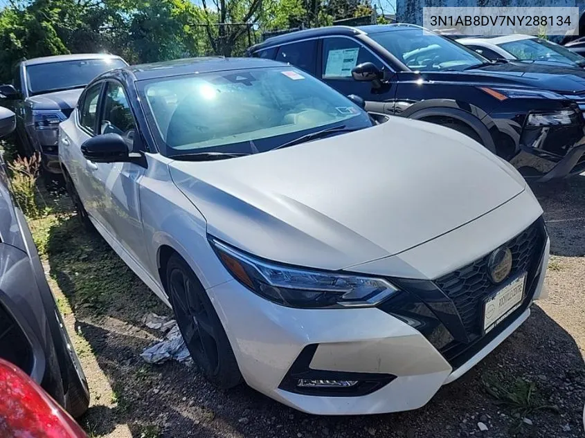 2022 Nissan Sentra Sr VIN: 3N1AB8DV7NY288134 Lot: 39832526