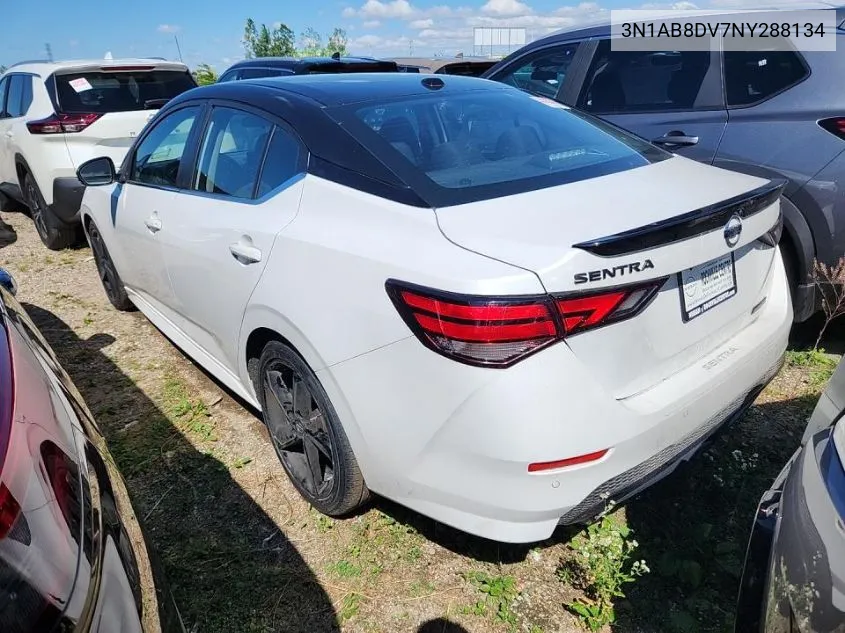 2022 Nissan Sentra Sr VIN: 3N1AB8DV7NY288134 Lot: 39832526