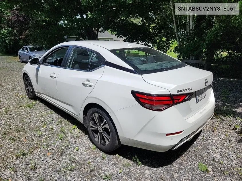 3N1AB8CV2NY318061 2022 Nissan Sentra Sv