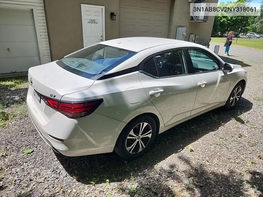 3N1AB8CV2NY318061 2022 Nissan Sentra Sv