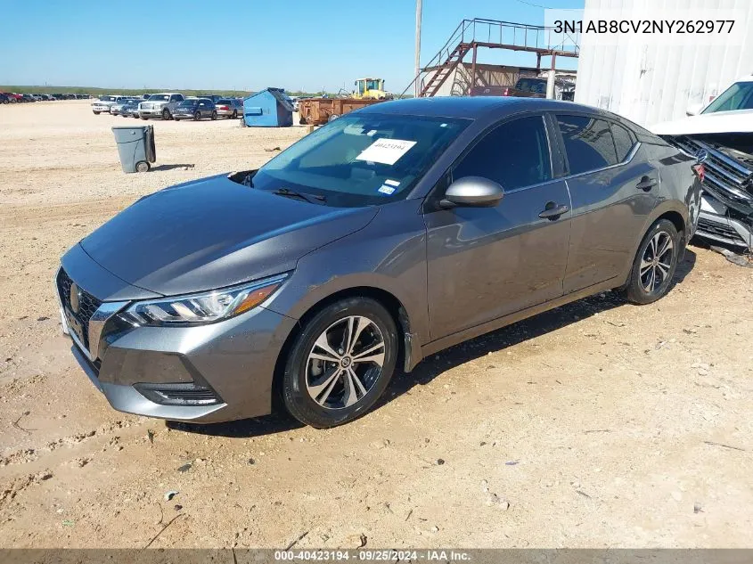 2022 Nissan Sentra Sv Xtronic Cvt VIN: 3N1AB8CV2NY262977 Lot: 40423194