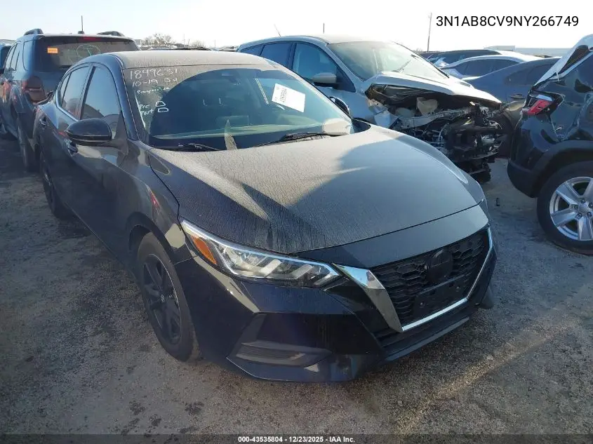 3N1AB8CV9NY266749 2022 Nissan Sentra Sv Xtronic Cvt