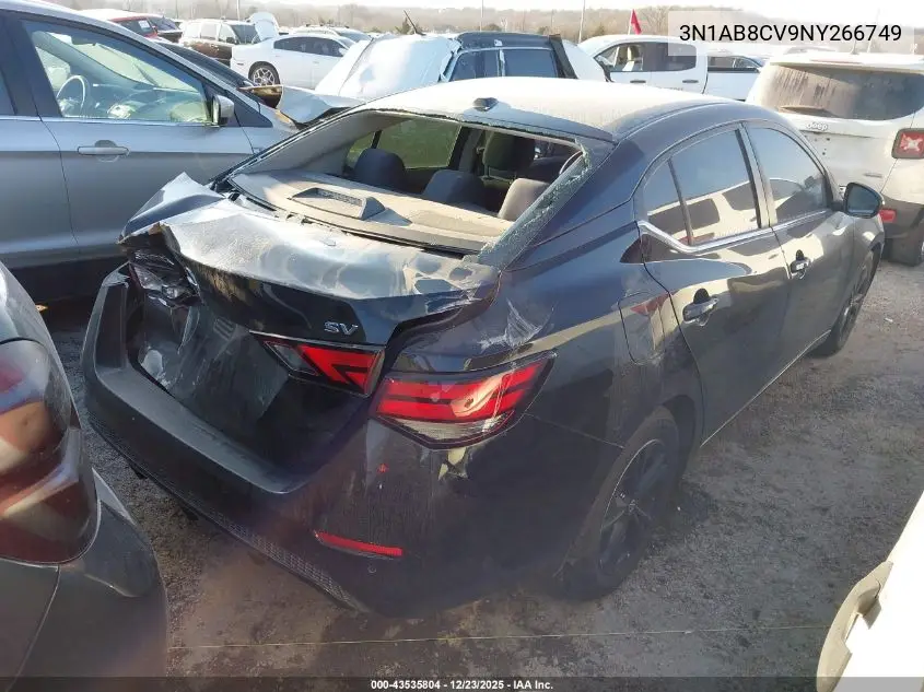 3N1AB8CV9NY266749 2022 Nissan Sentra Sv Xtronic Cvt