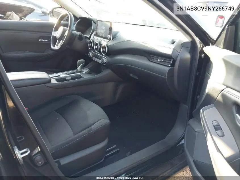 3N1AB8CV9NY266749 2022 Nissan Sentra Sv Xtronic Cvt